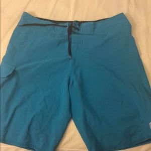 Blue board shorts